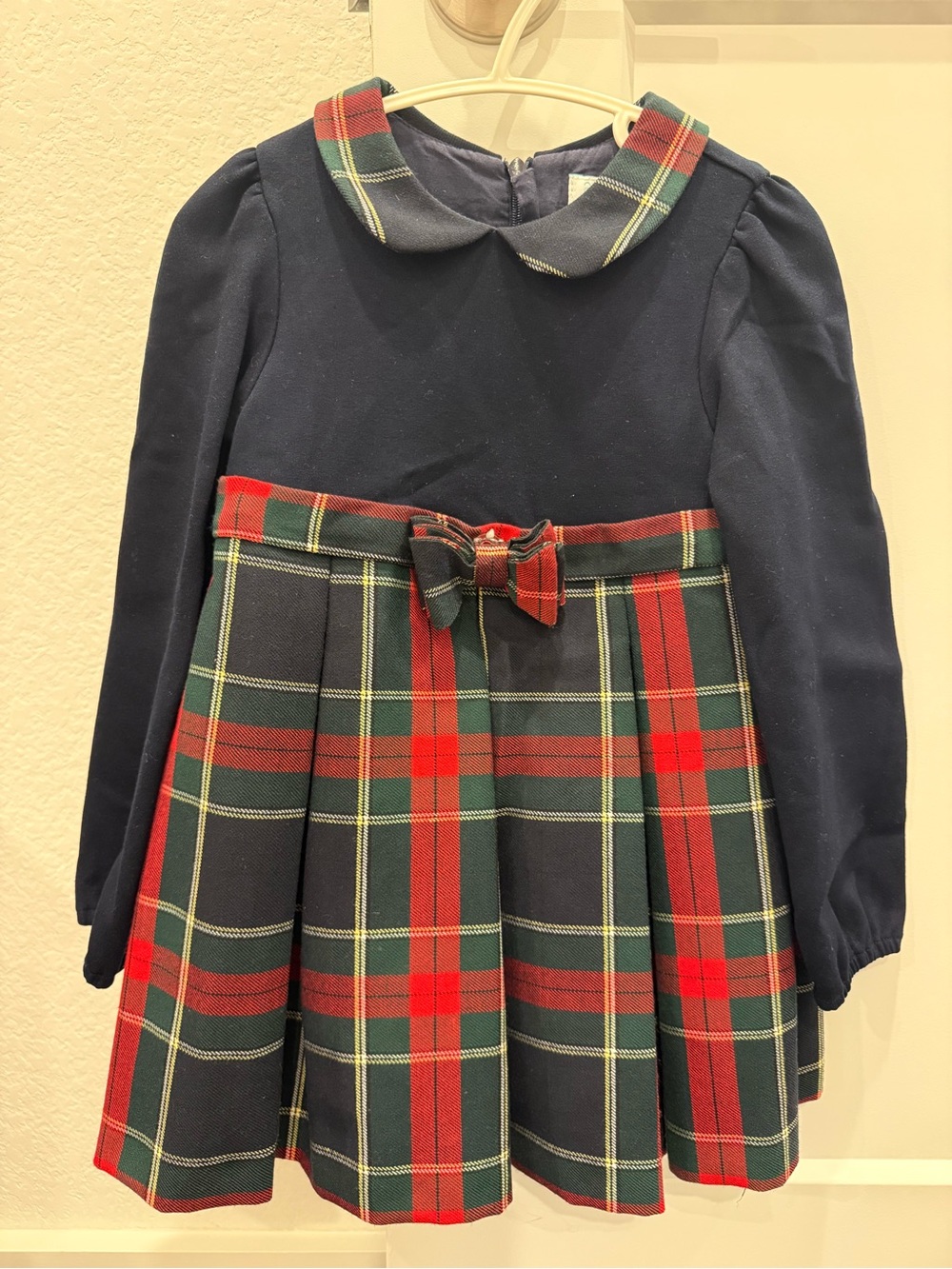 Abel y Lula - Classic Navy & Red Plaid Girls' Dress Costume